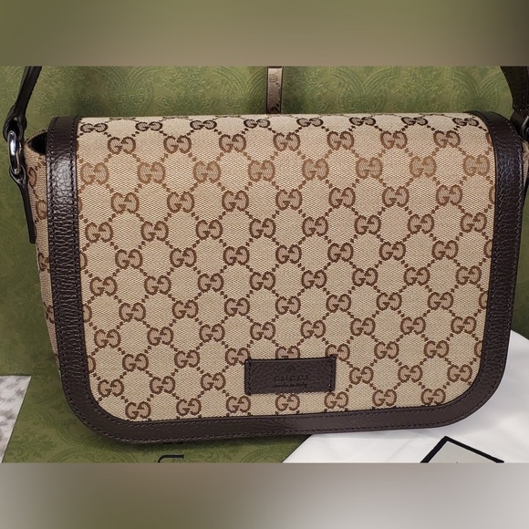 Gucci messenger bag Guccissima GG Adjustable Strap Brown/Beige - Picture 1 of 10